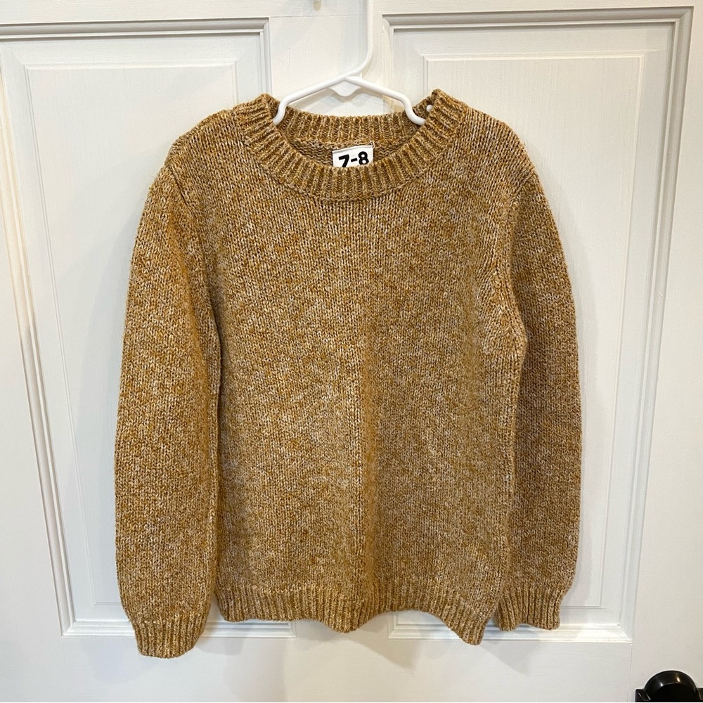 Cotton On boys tan crew sweater 7/8